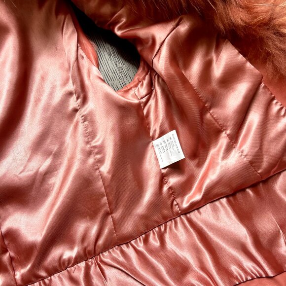 NWOT Pink Leather Vest Real Fox Fur S size - Picture 7 of 16